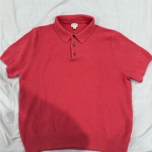 J. Crew Short-sleeve Cotton seed-stitch sweater polo